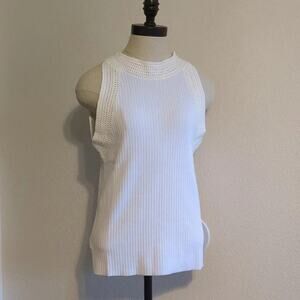 NWT Ann Taylor crochet white tank top size Large‎